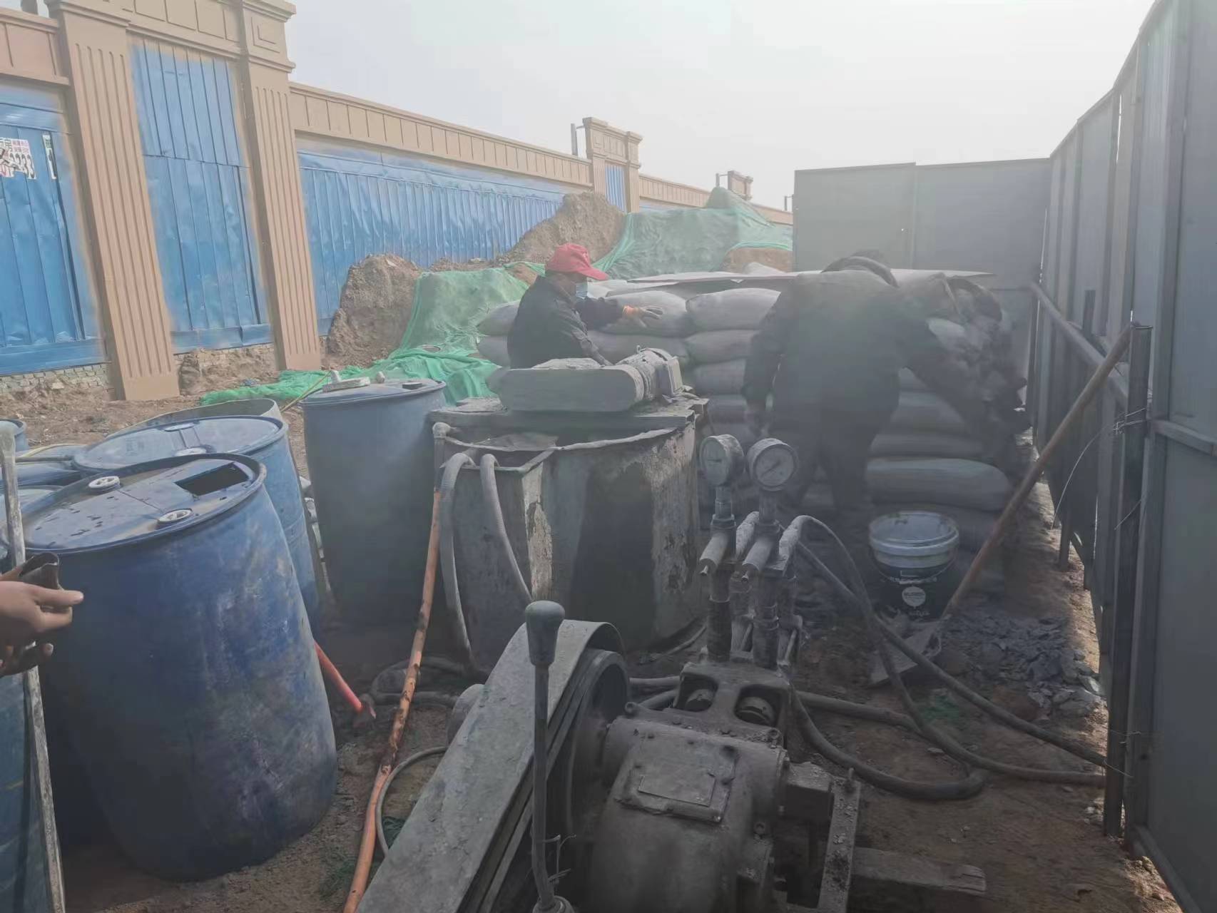 总口管理区房屋下沉注浆